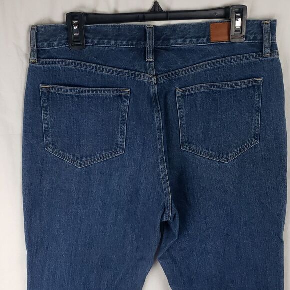 Land's End Women's 12 High Rise Straight Blue Jeans - Picture 6 of 11